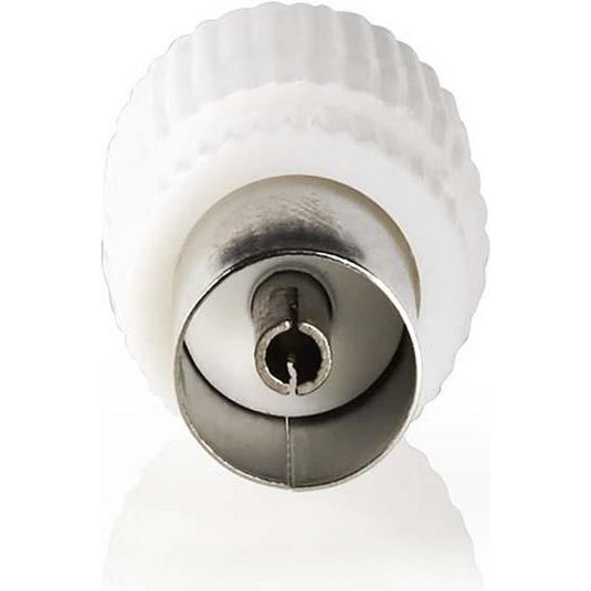 Thumbnail - Nedis IEC (Koax)-Stecker Stecker + Buchse - Gerade 2 StÃ¼ck WeiÃ, Antennenkabel
