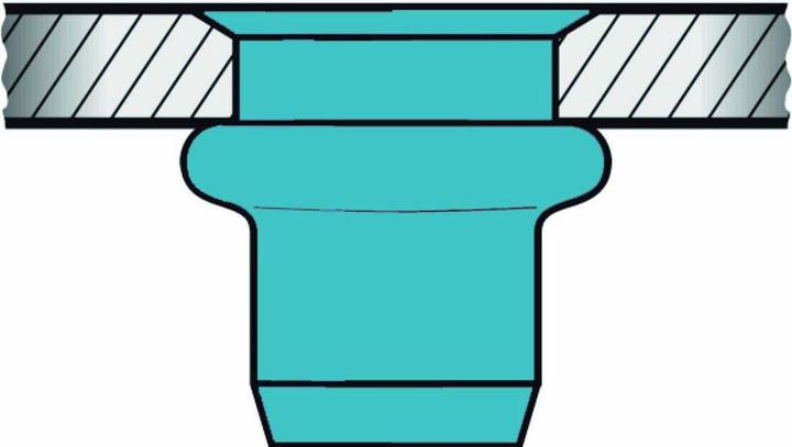 Produktbild Gesipa Blindnietmutter Nietschaft d x l 9 x 15,5 mm M6 Edelstahl A2 Kleinkopf 250 Stück