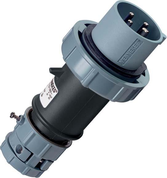 Actual product image Mennekes MEN 3810 16A4P 7H500V Plug PowerTOP IP67 HW/VN (CEE 125/5)