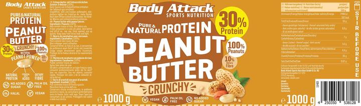 Valori nutrizionali e ingredienti Body Attack Burro di arachidi (1000 g)
