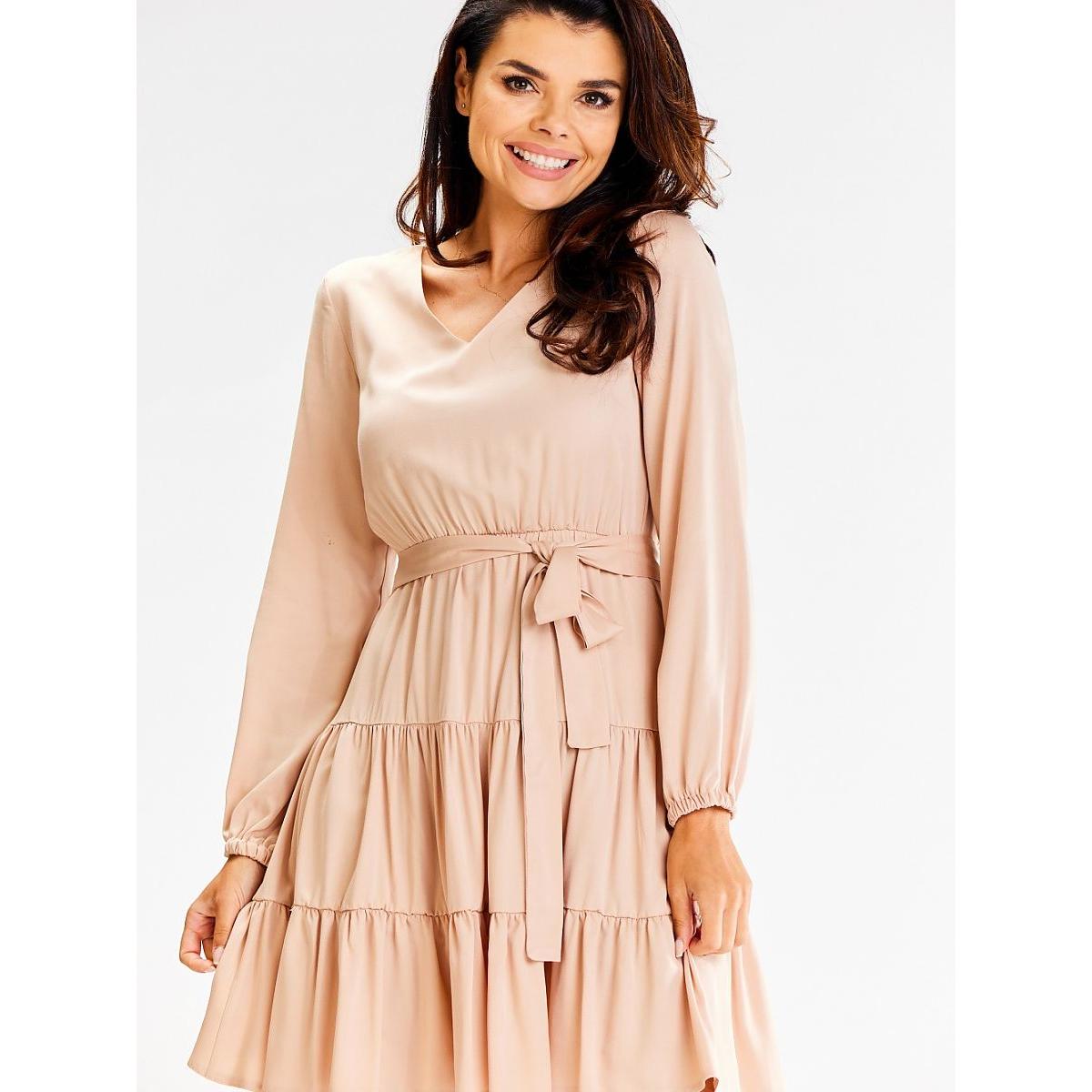 Awama, Damen, Kleider, Alltagskleid, Beige, (XL)