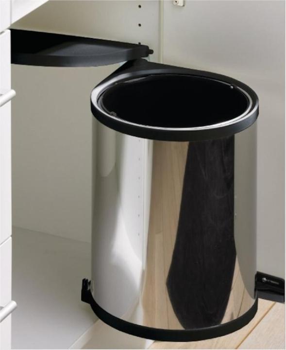 Actual product image Hettich Bin.it Classic waste bin W340xD270xH350mm white White lacquered / plastic (13 l)