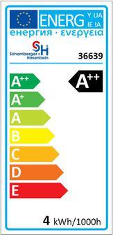 Energie-Label Scharnberger+Hasenbein LED-Röhrenlampe (GU10, 4 W, 450 lm, 1 x, F)