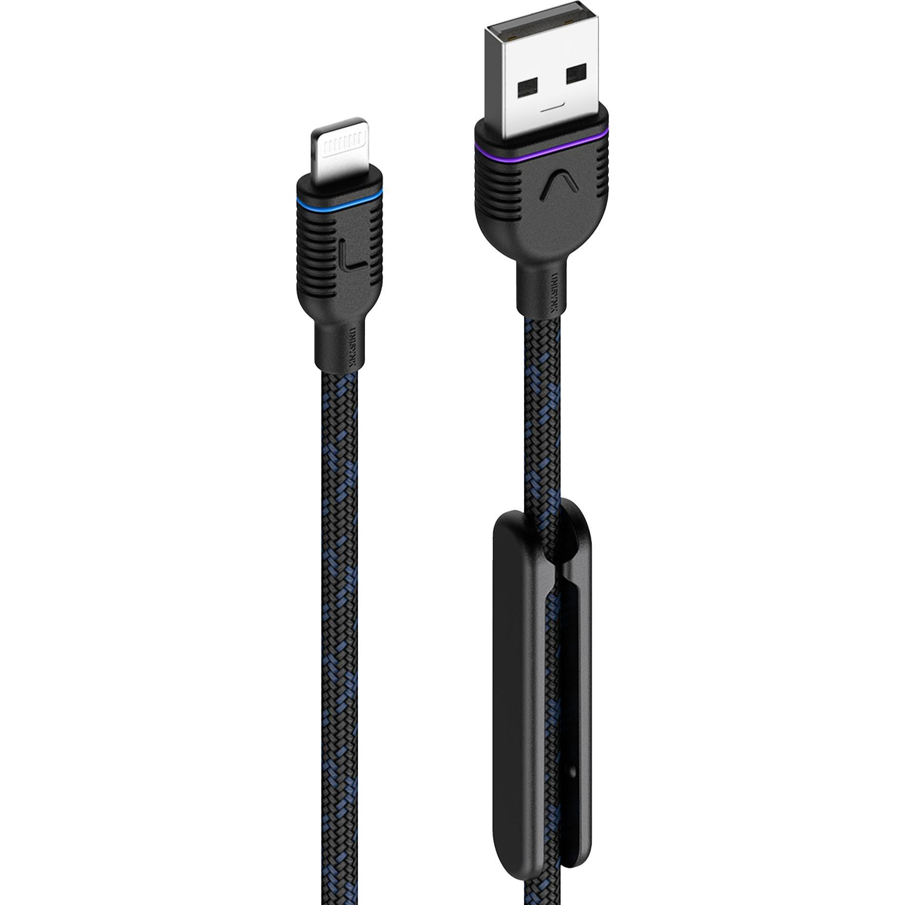 Unisynk 10160 mobile phone cable Black 1.2 m USB A Lightning (1.20 m, USB 3.0), USB Kabel