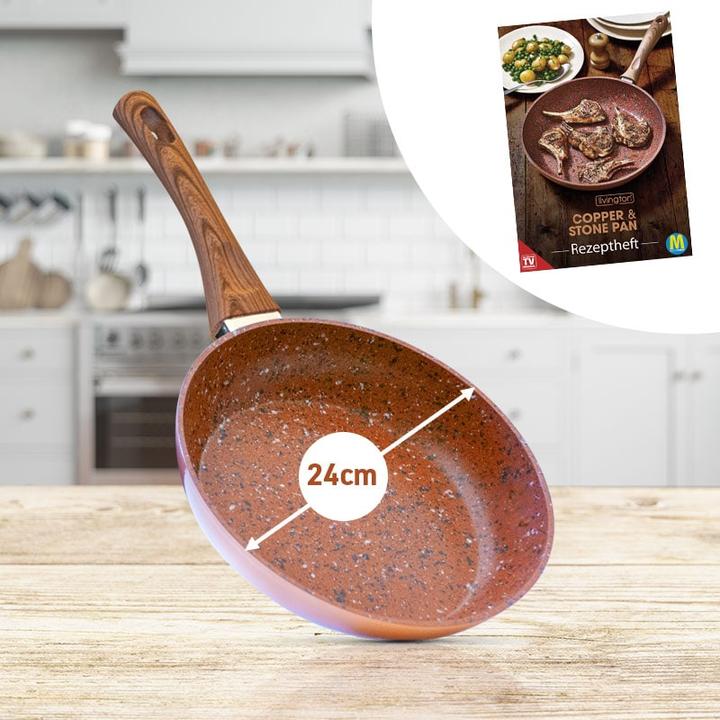 Produktbild Livington Copper & Stone Pan (25 cm, Bratpfanne, Kupfer, Aluminium, Stahl)