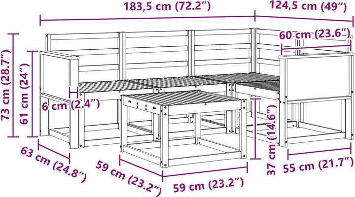 Produktbild vidaXL Outdoor-Sofa