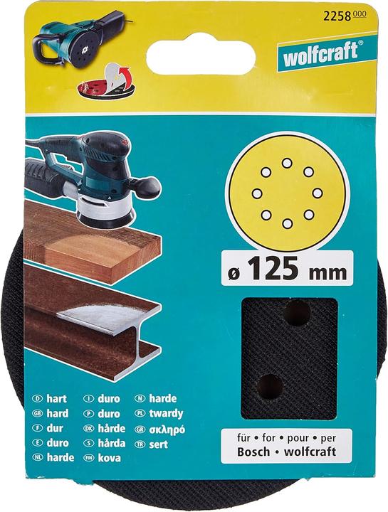 Produktbild wolfcraft 1 Haft-Schleifteller Excent. hart ø125mm