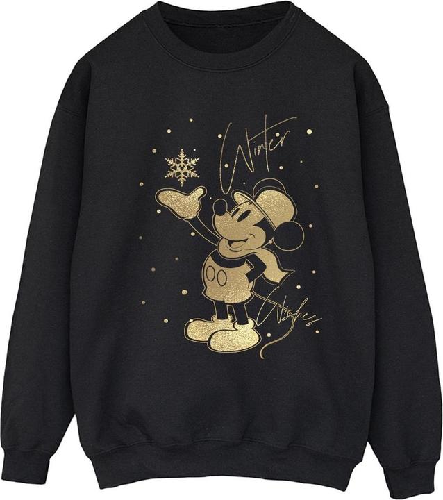 Disney Womens/Ladies Winter Wishes Mickey Mouse Sweatshirt
