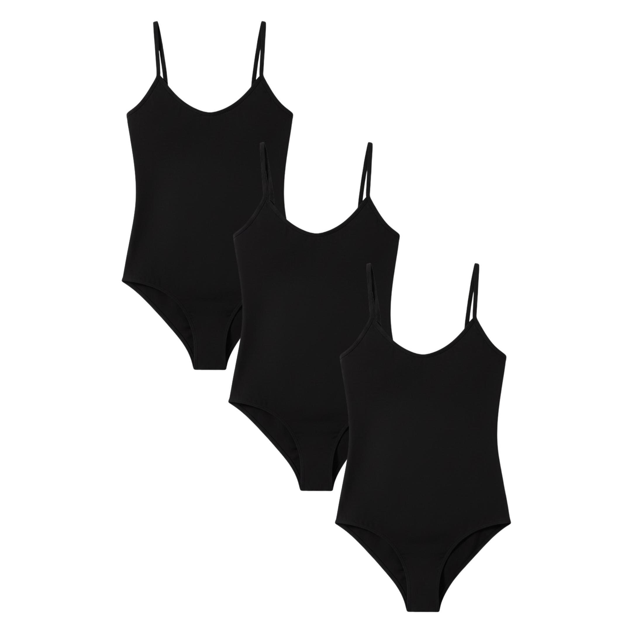 Maxte, Damen, Bodys, Basic Max Body Top Frauen 3er-Pack, Schwarz, (L)