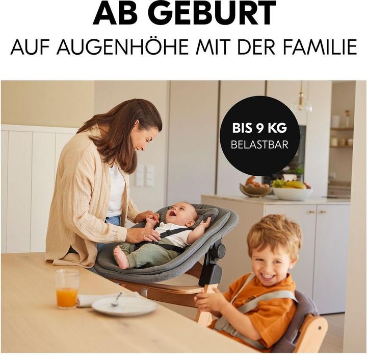 Immagine prodotto Hauck Hochstühle Arketa Beech 4-tlg. Newborn Set - Hochstuhl (Seggiolone per scale)