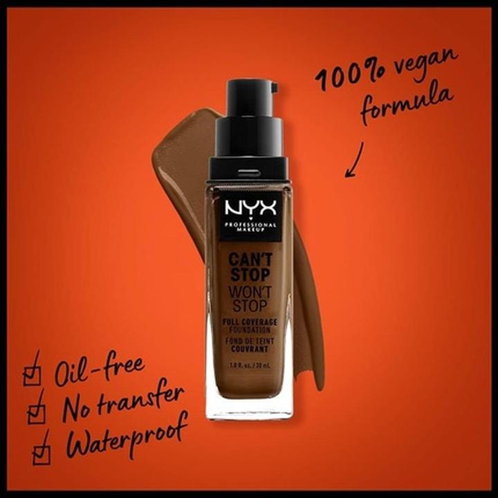 Produktbild NYX Professional Make-Up Full Coverage Foundation - Can't Stop Won't Stop (22.3)