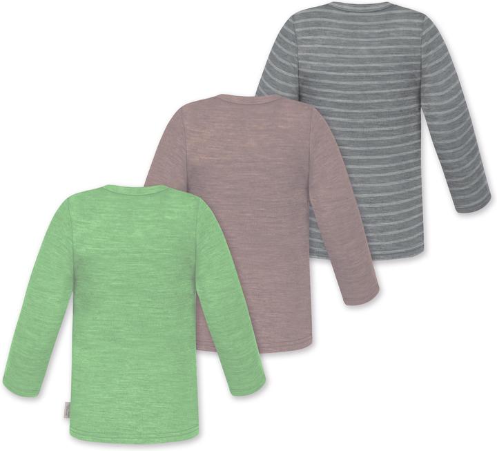 Image du produit Normani Lot de 3 manches longues bébé mérinos "Taupo" - 9475 (98, 104)