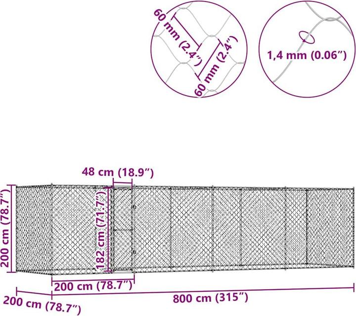 Produktbild vidaXL Grosser Hundebereich