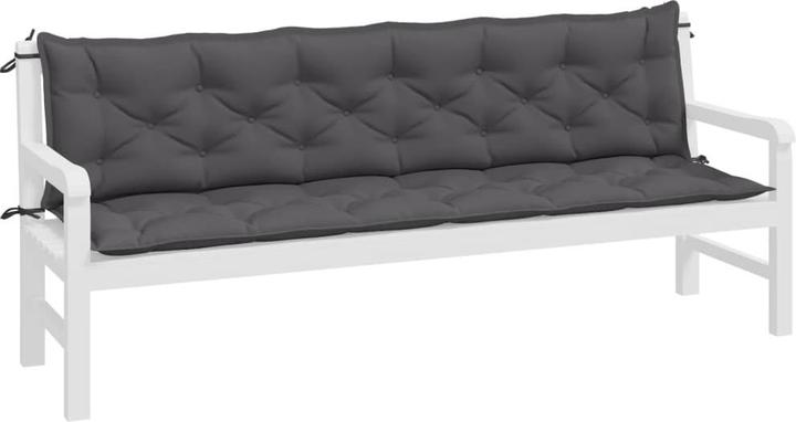Actual product image VidaXL Garden bench cushions 2 pcs. O x ford fabric (200 x 50 x 7 cm)