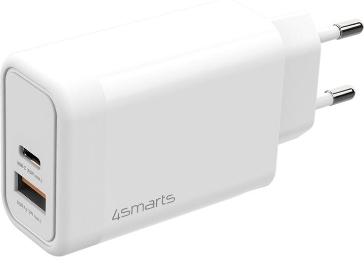 Produktbild 4smarts USB-Wandladegerät VoltPlug PD+QC 45W GaN Weiss (45 W, 2 Ports)