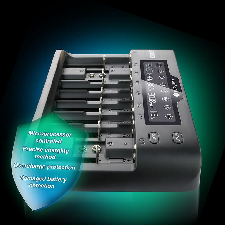 Produktbild Everactive UC800 (1 Stk., C, 9V Block, AAA, AA, Ladegerät ohne Akku)
