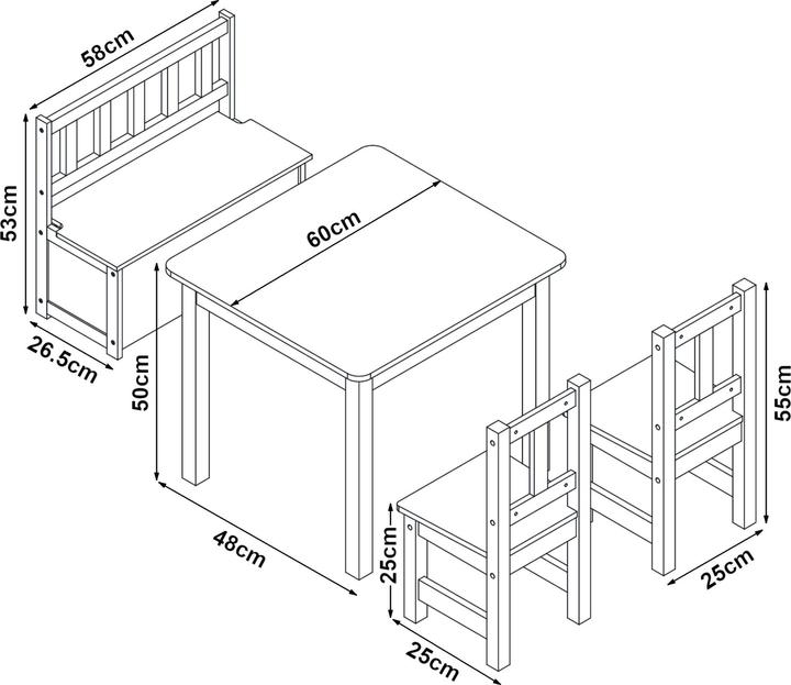Actual product image En.Casa Lousame (Children bench)