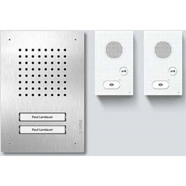 Siedle, Klingel + Türsprechanlage, Set CLAB 850-2 E/W Audio-Set Classic Edelstahl/Weiss
