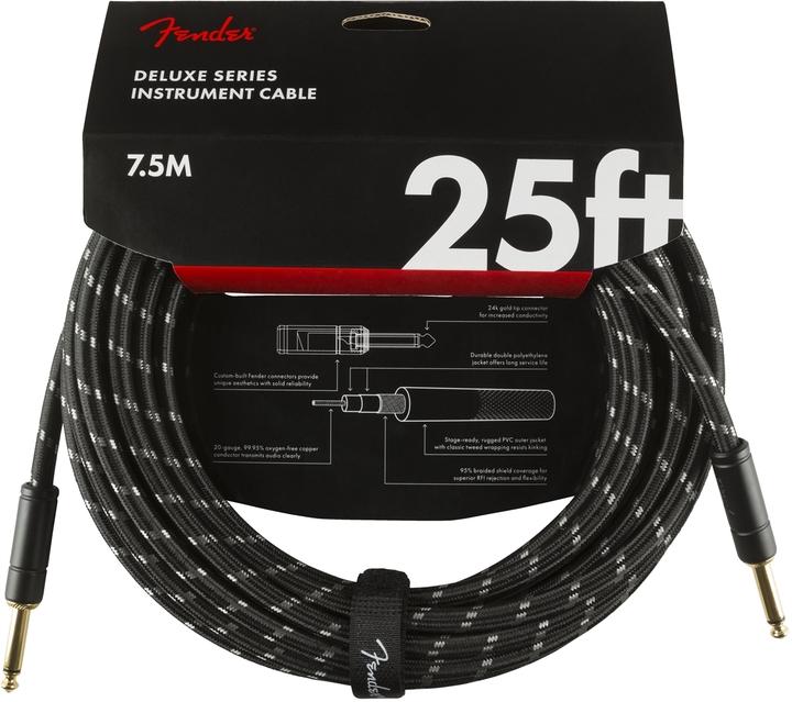Produktbild Fender Kabel Deluxe 7,5m black tweed (7.50 m)