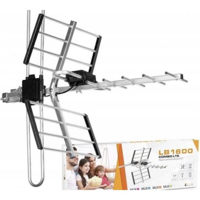 Libox Antenna RTV antenna direzionale a 16 elementi passiva DVB-T combinata con filtro LTE (DVB-T / -T2), Parabola + Antenna