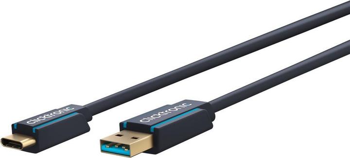 Actual product image clicktronic USB-C - USB-A adapter cable, high speed (2 m, USB 3.0)