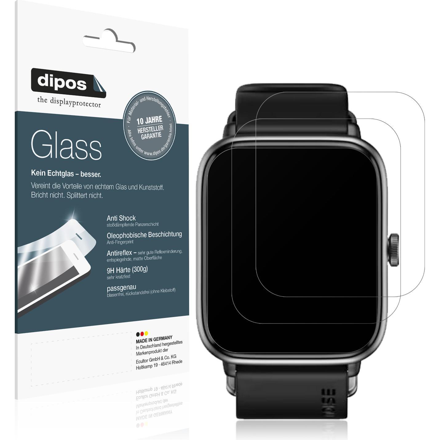 Dipos Displayschutz Anti-Shock, Smartwatch Schutzfolie, Transparent