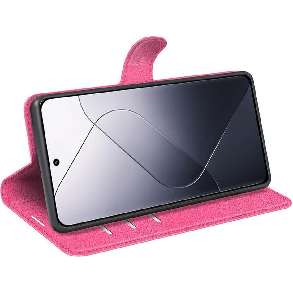 Thumbnail - Cover-Discount Xiaomi 14 - Leder Etui Hülle pink (Xiaomi 14), Smartphone Hülle, Pink