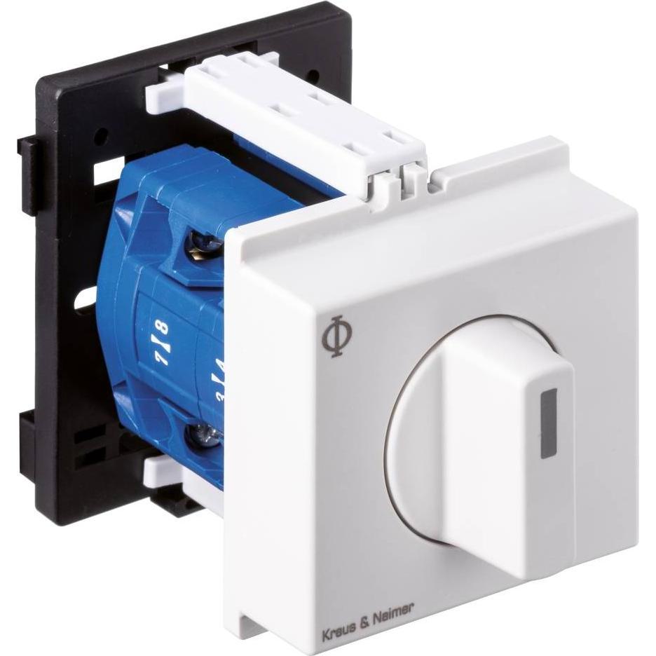 Kraus & Naimer COMMUTATORE 2 POLI M.NST. (CG8.A211.VE21), Pulsante + Interruttore