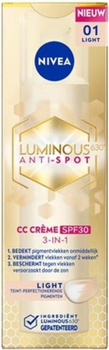 Produktbild NIVEA Luminous CC Fluid 3-in-1 Brightening Complexion SPF30 40ml