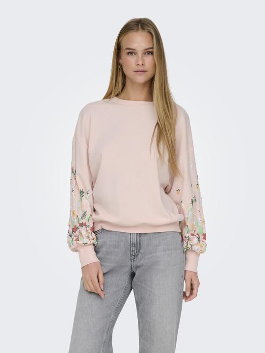 Image du produit Only Coupe normale Col rond Manches côtelées Épaule basse Sweat-shirt (XS)