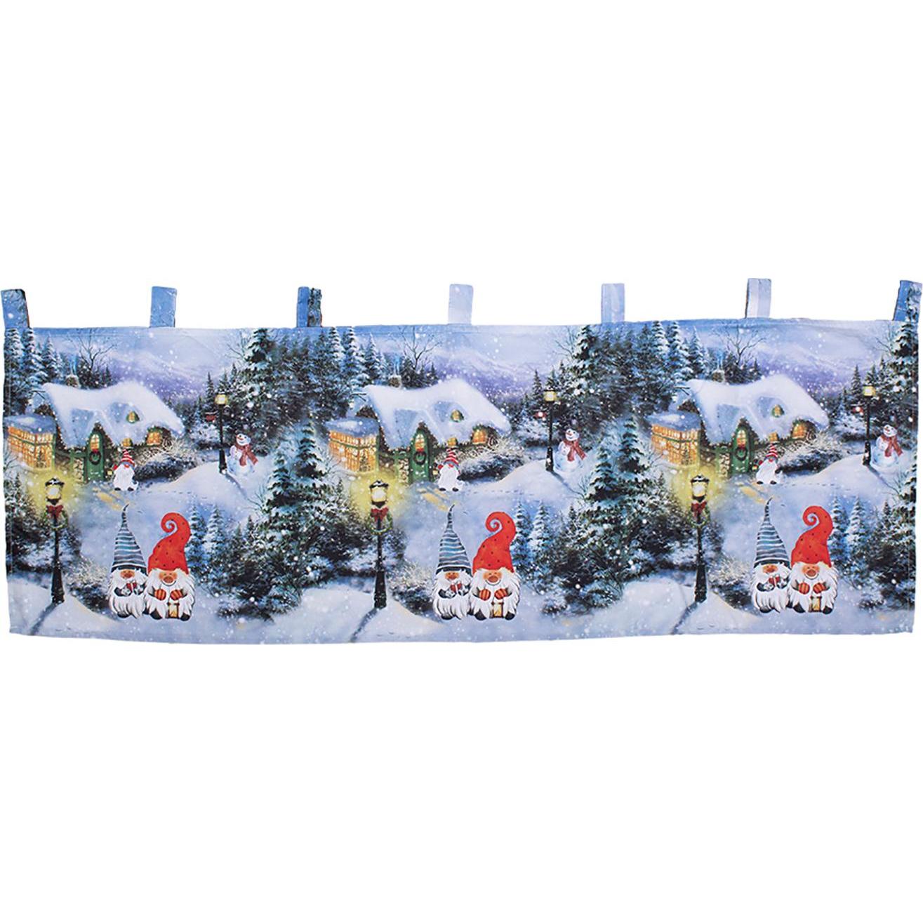 Mojawo, Weihnachtsbeleuchtung, X-Mas Gardine Scheibengardine beleuchtet Fenstergardine LED 45x120cm