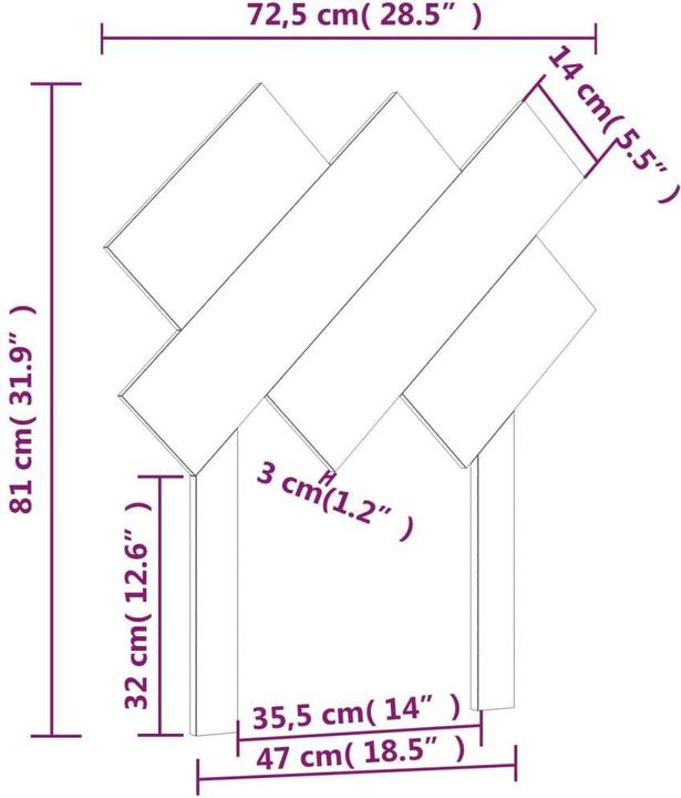 Produktbild VidaXL Ute (72.5 x 3 x 81 cm)