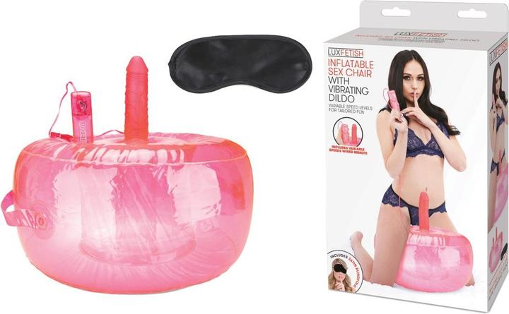 Productafbeelding Lux Fetish Opblaasbare Seksstoel Met Vibrerende Dildo