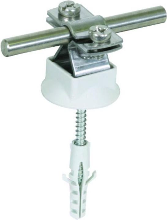 Dehn Conductor holder NIRO 274160 f. Rd. 8-10mm w. wood screw a. K-dowel