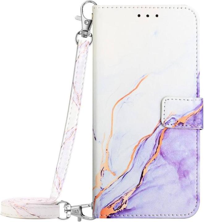 Produktbild Cover-Discount iPhone 15 Pro Max - Etui Hülle mit Umhängeband Marble purple (Apple iPhone 15 Pro Max)