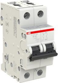 Actual product image ABB S201-B63NA Automatic circuit breaker B-Char.,6kA,63A,1P,+NA S201-B63NA
