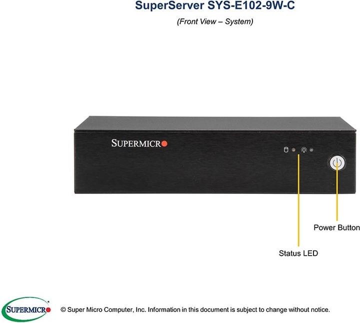 Produktbild Supermicro Barebone SuperServer E102-9W-C