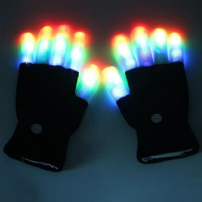 Produktbild Cbx LED Handschuhe, Leuchtende Handschuhe mit 7 Farbmodi (One Size)