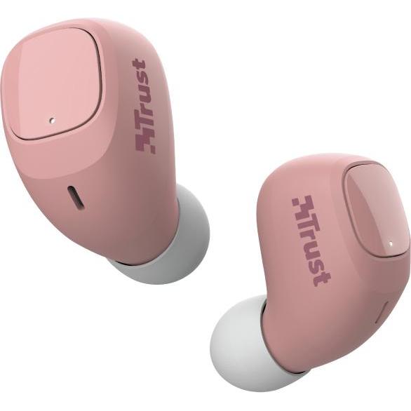 Trust Nika Compact Blueth Earphones Pink (ANC, 8 h, Kabellos), Kopfhörer, Pink