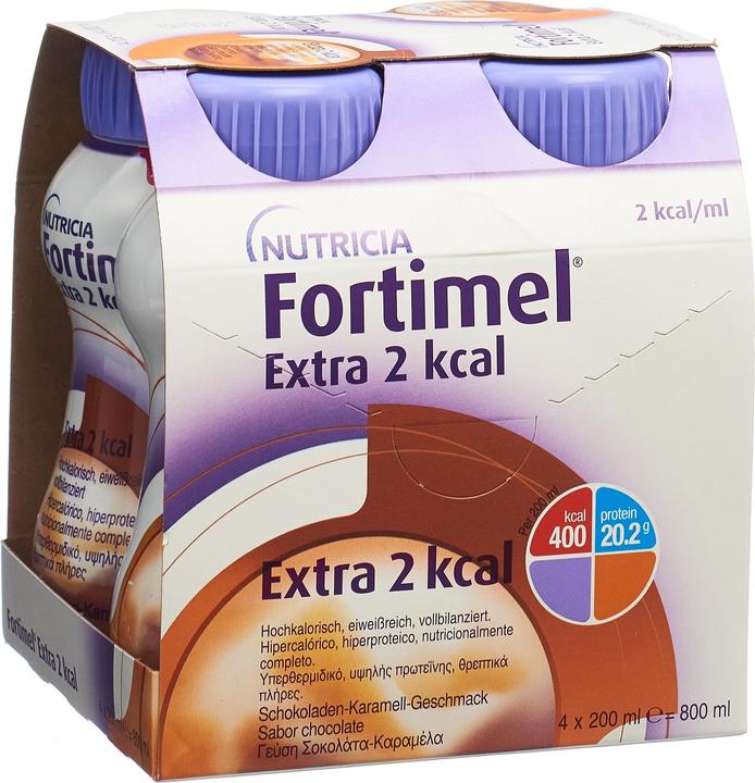 Immagine prodotto Fortimel Proteine 2Kcal cioccolato e caramello (Caramello, Cioccolato, 4 x)