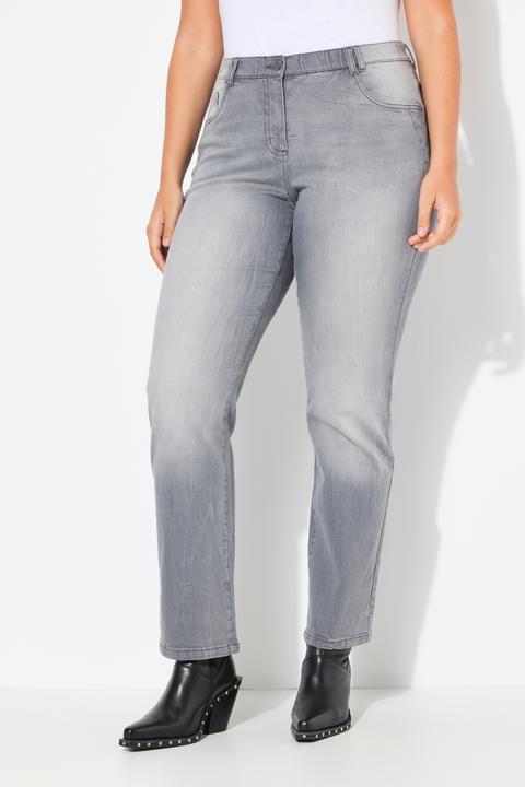 Immagine prodotto Ulla Popken Jeans modello Mandy con taglio della gamba ampio e dritto e cucitura decorativa (26)