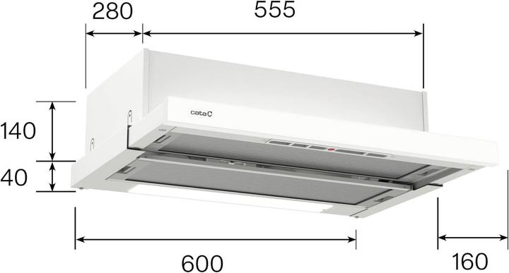 Produktbild Cata TF 5260 WH (Unterbauhaube)