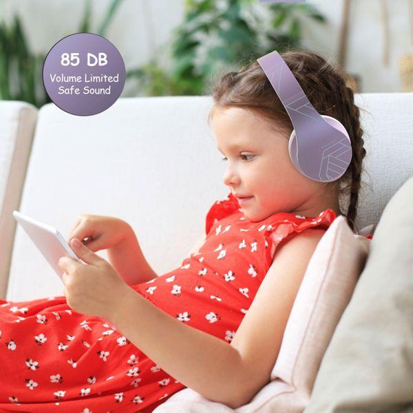 Produktbild PowerLocus Wireless Headphones for kids P2 (pink-white)