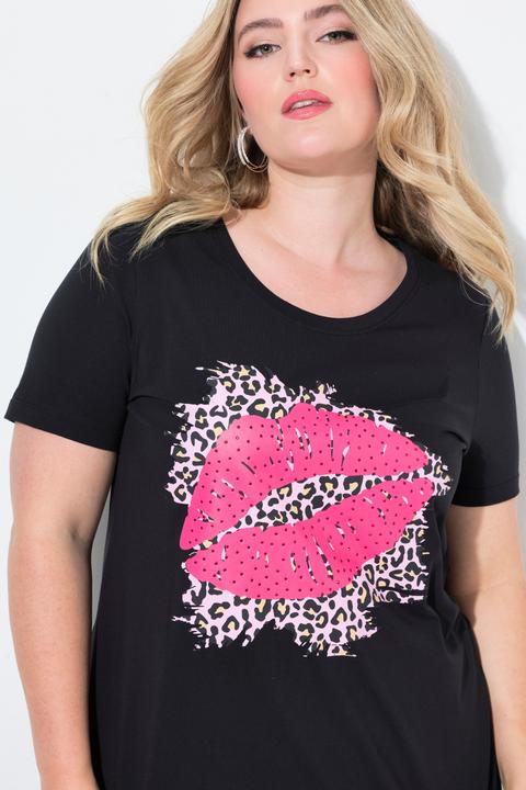 Immagine prodotto Miamoda T-shirt dal taglio comodo con design con bacio e brillantini (50)