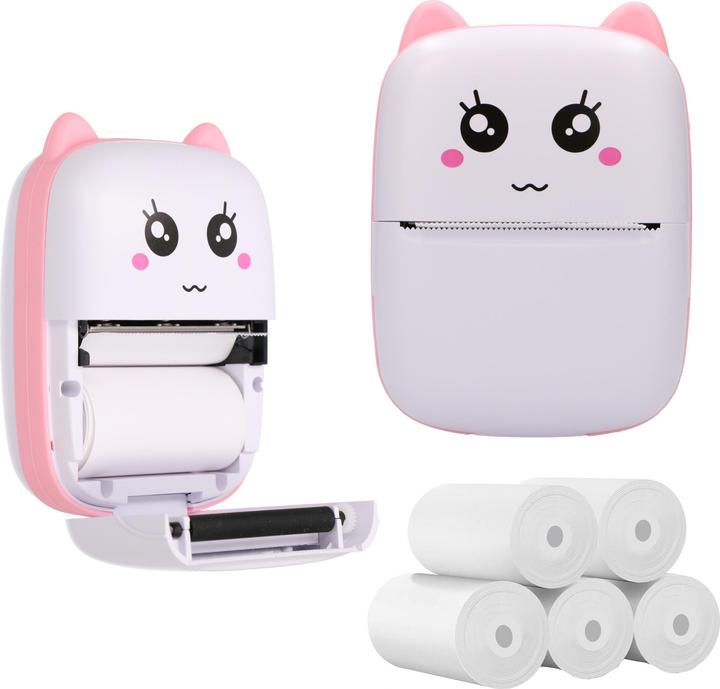 Immagine prodotto Extralink Extralink-Kit | Stampante termica EPP-001 Rosa + Carta termica normale 5 rotoli |