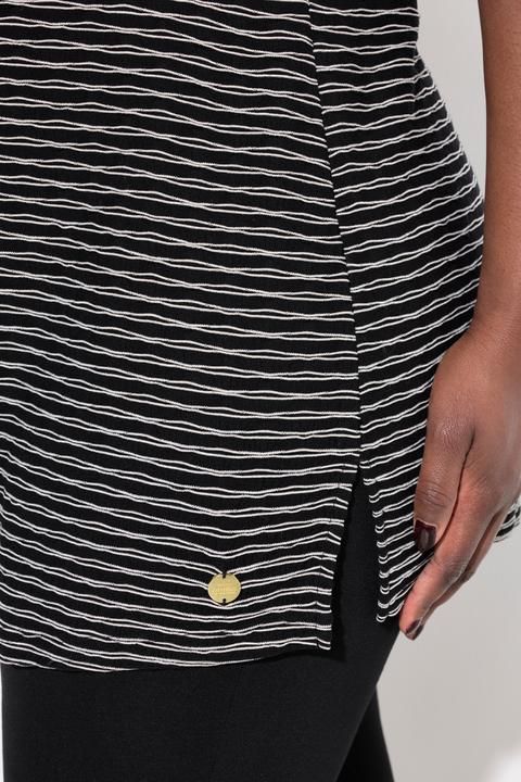 Image du produit Ulla Popken T-shirt col rond et manches courtes, petite barrette métallique, coupe Classic (50, 52)