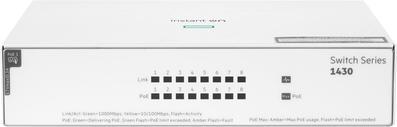 Produktbild HPE Aruba Instant On 1430 8G Class4 PoE 64W, Non gestito, L2, Gigabit Etherne (8 Ports)