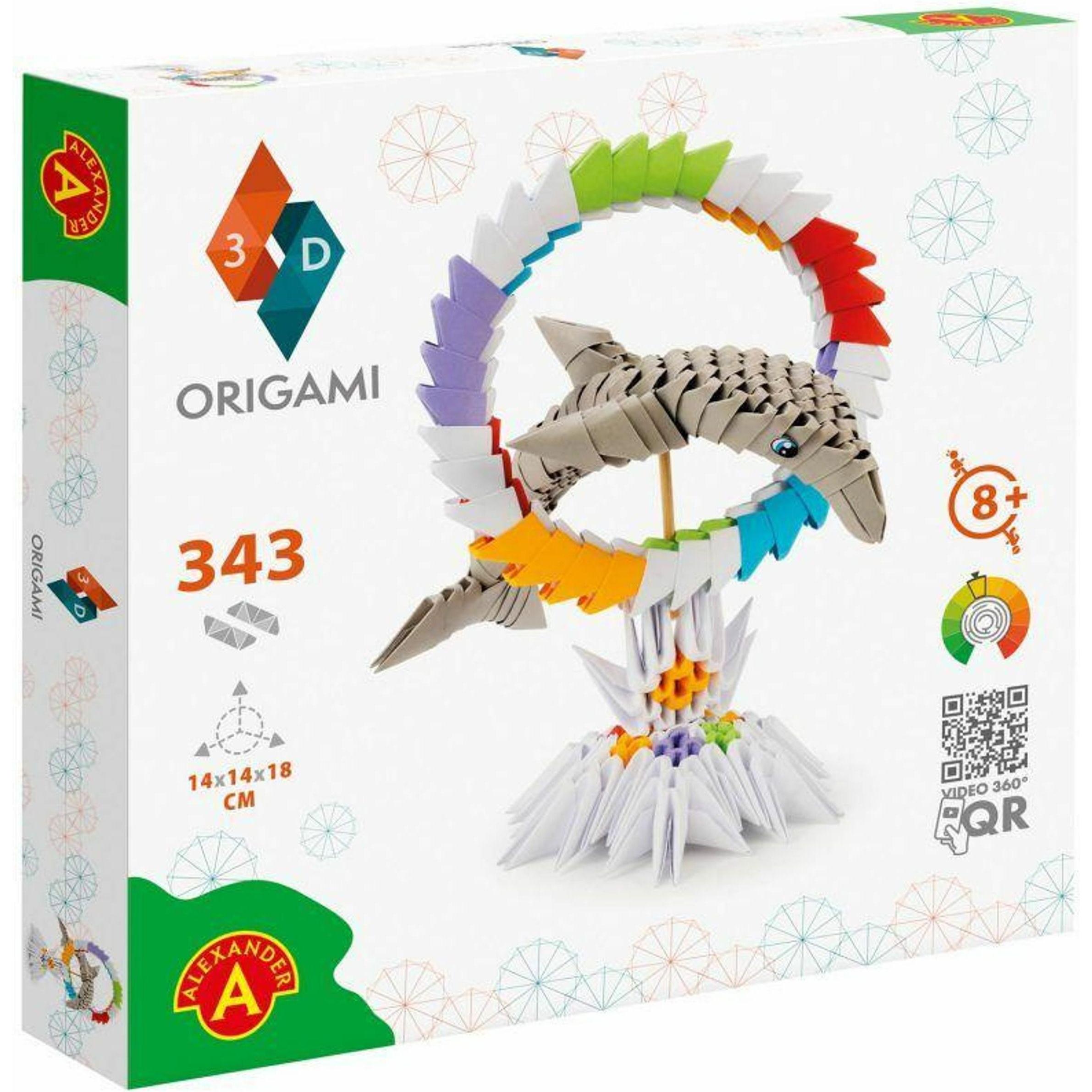 Selecta Spielzeug ORIGAMI 3D - Delfino, 343 pezzi.