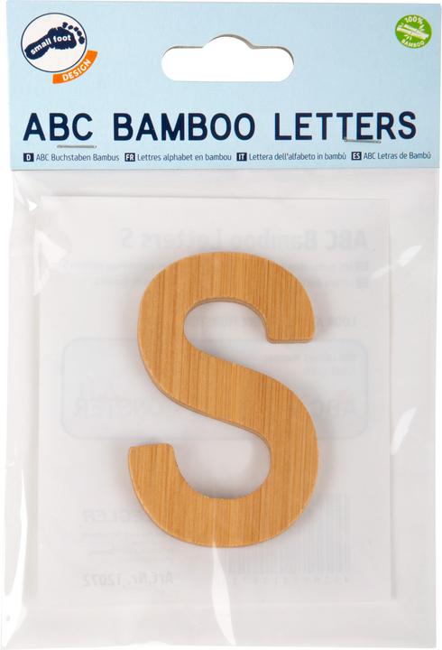 Actual product image small foot ABC letters S