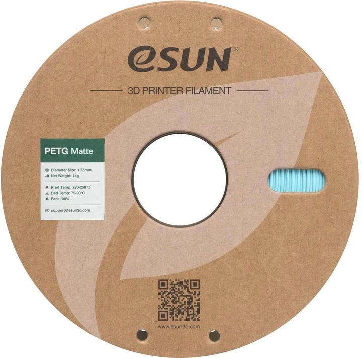 Produktbild eSUN Filament PETG-Matte Hellblau 1.75 mm 1 kg (PETG, 1.75 mm, 1000 g)